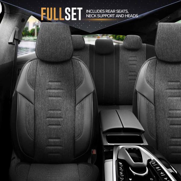Auto Sitzbezug Set Universal Vorne und Hinten Komfortabel Komplett Set